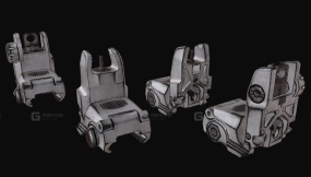Magpul机械瞄具折叠款 3D模型-31 Magpul Iron sight ( folded + infolded ) 3D model-31