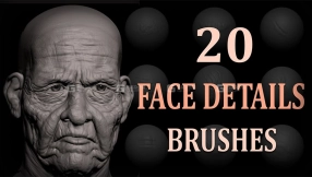面部纹理细节贴图 Artstation – Face Details Alphas