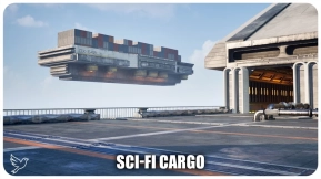 【UE5.1】科幻飞行货船  Sci-Fi Flying Cargo Ship