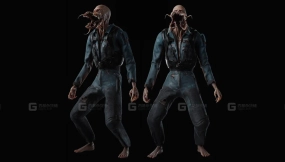 角色科幻僵尸怪物绑定动画  Character Sci-Fi Zombie Monster Rig Animated