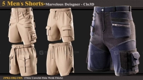 男士工装短裤套装