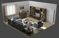 低多边形房间   Low Poly Room