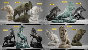 【UE】动物雕像雕塑包  Animal Statues Sculptures Pack