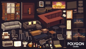 POLYGON - 赌场 - 低多边形模块化环境与角色 v1.05  POLYGON - Casino - Low Poly Modular Environment and Characters v1.05