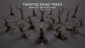 【UE】扭曲枯树资源包  Twisted Dead Trees Pack