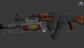 AK47火焰枪-AK47 Flamer 3D model