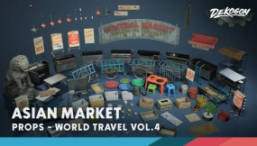 【UE5.1】世界旅行VOL.4 - 亚洲市场（纳米+低多边形） World Travel VOL.4- Asian Market (Nanite + Low Poly)