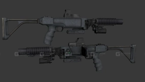 拐角射击榴弹发射器3D模型-28 - Cornershot GL 3D model-28