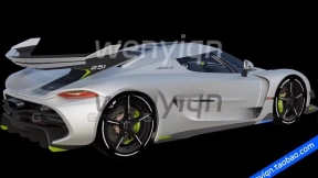 汽车跑车超跑内饰Blender场景模型 Car sports car supercar interior Blender scene model