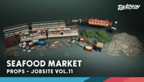 【UE】工地卷11 - 海鲜市场（纳米网格&低多边形） - Jobsite VOL.11