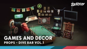 【UE】餐厅与潜水酒吧 第一卷 - 游戏与装饰  Restaurant and Dive Bar VOL. 1 - Games and Decor