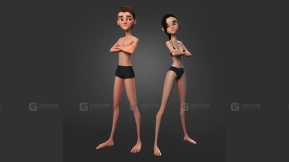 卡通风格化情侣角色-Stylized Couple Character