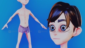 风格化卡通少年男孩-Stylized Cartoon Teenage Boy