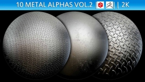 10组金属钢板铁皮磨损划痕Alpha贴图Vol2
