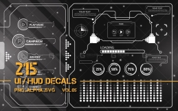 215张科幻HUD贴图  215 ui hud scifi graphic decals