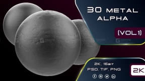 30 个无缝生锈金属Alpha 30 Metal Alphas (Seamless and Tileable - Vol 01)