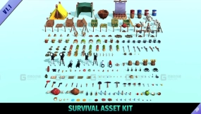 Blender风格化卡通生存模型 Stylized Survival Asset Kit