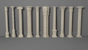 10个柱子石柱 Columns Collection -1 – 10 pieces