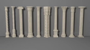 10个柱子石柱 Columns Collection -1 – 10 pieces