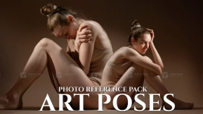 651+女性明暗对比参考 Art Poses Photo Reference Pack For Artists 651 JPEGs