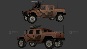 悍马 - HUMVEE 3D model-15