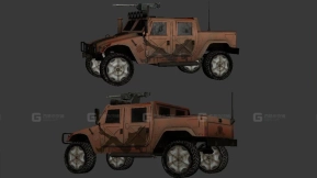 悍马 - HUMVEE 3D model-15