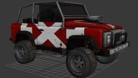 越野车火跃款 - Offroader Fire jump 3D model-12