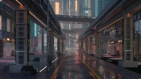 赛博朋克街道 Cyberpunk street