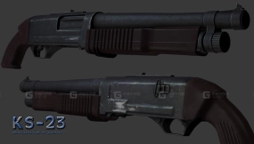 KS23M Drozd霰弹枪 КС-23М «Дрозд» 3D model-4