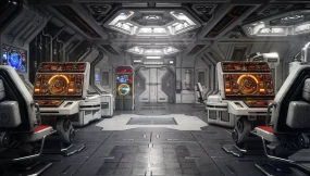 空间站室内场景模型 Space Station Interior