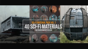 40组科幻贴图材质 Artstation – Sci-Fi Material Pack Vol.1