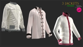 3件夹克风衣羽绒服外套 3 jackets. Marvelous Designer  CLO3D .ZPRJ