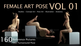 女性艺术姿势 - Vol 01 - 亚洲参考图集 Female Art Pose - Vol 01 - Asian Reference Pictures