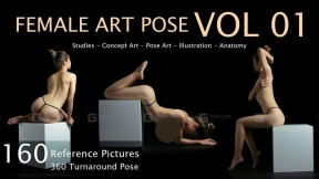 女性艺术姿势 - Vol 01 - 亚洲参考图集 Female Art Pose - Vol 01 - Asian Reference Pictures