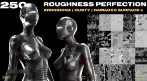 256款2K无缝粗糙腐蚀尘土破损Alpha贴图