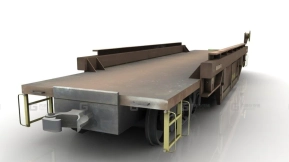 火车平板车 - Train flatcar 3D model-42