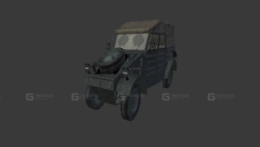 桶车（重新喷漆） - Kubelwagen(перезалив) 3D model-31