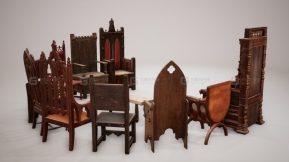 【UE】中世纪椅子Vol1  Medieval C VOL 1 C Chairs