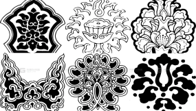 中国传统宝相花宝莲花吉祥图案古典纹样AI矢量PNG