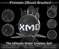 60种水波水滴露珠波纹终极水特效笔刷 The Ultimate Water Creation Set for ZBrush