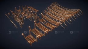 【UE】绳索桥套装 - 手绘系列  Rope Bridge Set - Hand Painted Series