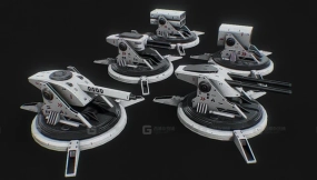科幻高级炮塔组合包 Scifi advance turret pack