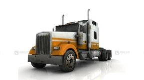 半挂卡车 - Semi truck 3D model-11
