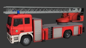 曼恩TGA卡车云梯 - MAN TGA truck ladder 3D model-265