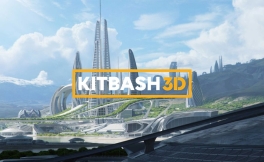 【KITBASH3D】未来科幻楼房建筑城市广场模型 Oasis