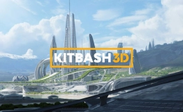 【KITBASH3D】未来科幻楼房建筑城市广场模型 Oasis
