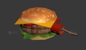 汉堡炸弹 Burger explosive 3D model-41