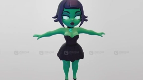 风格化女巫女孩角色-Stylized Witch Girl Character