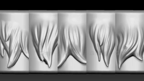 卡通风格化毛发短毛笔刷