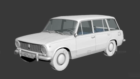 伏尔加-2102 - ВАЗ-2102 3D model-48